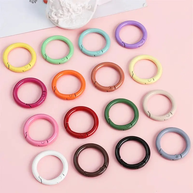 Women'S Key Accessories - 10PCS 23.5mm Metal Spring O Rings,Round