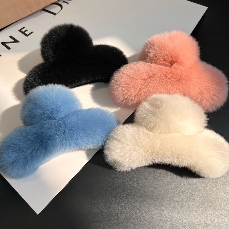 Winter Faux Fur Hair Claw Rabb - Women'S Winter Accessories Set ulasan dan harga
