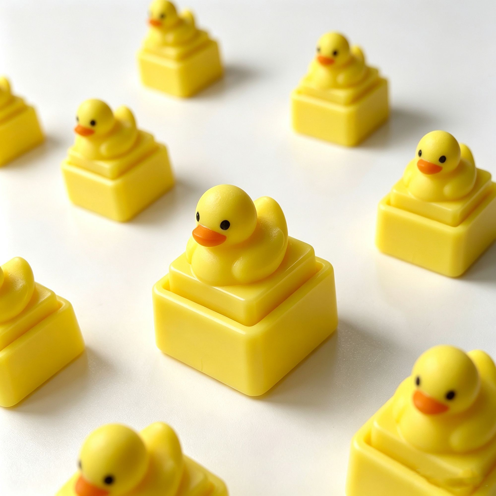 Cute Yellow Duck Press Keychai - Women'S Key Accessories ulasan dan harga