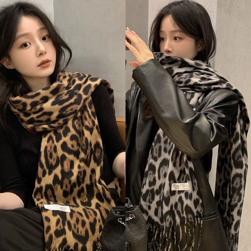 2025 New Retro Silk Leopard Pa - Women'S Winter Accessories Set ulasan dan harga