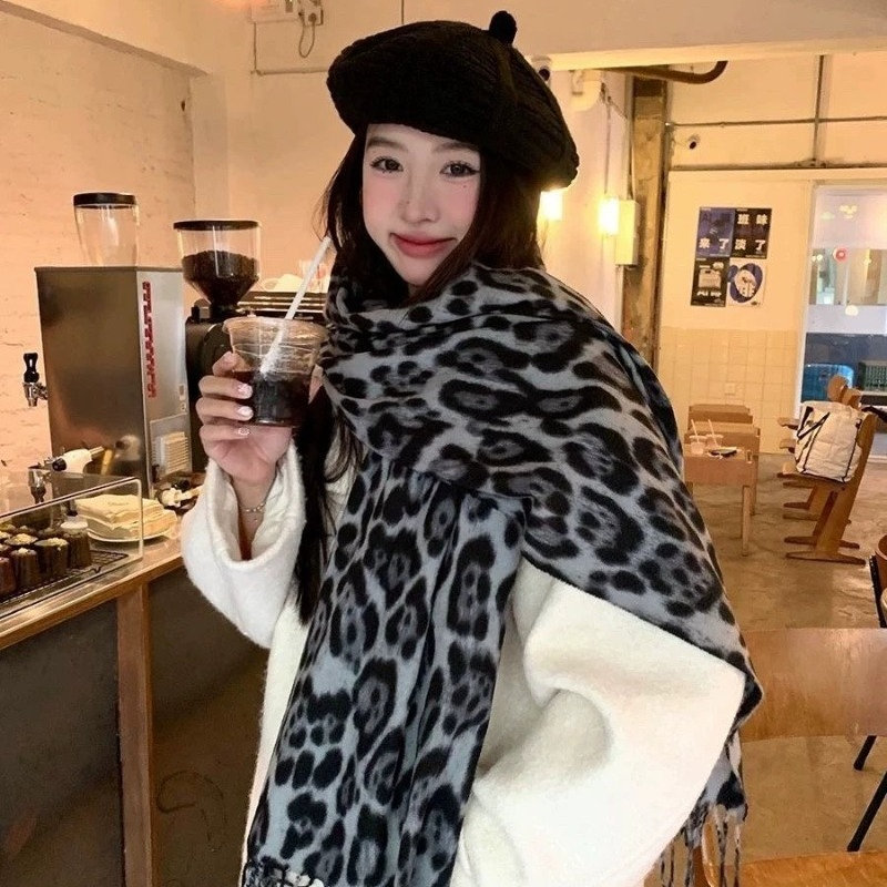 2025 New Retro Silk Leopard Pa - Women'S Winter Accessories Set ulasan dan harga