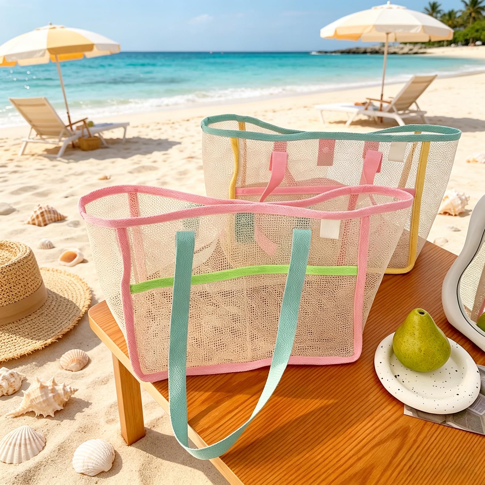 Beach Bags for Women Colorful  - Women Accessories Bag ulasan dan harga