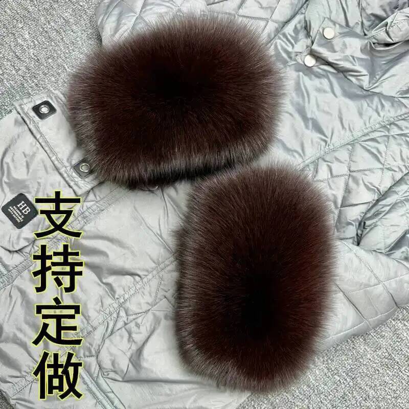 Ladies fox fur Arm Warmers Set - Women'S Winter Accessories Set ulasan dan harga