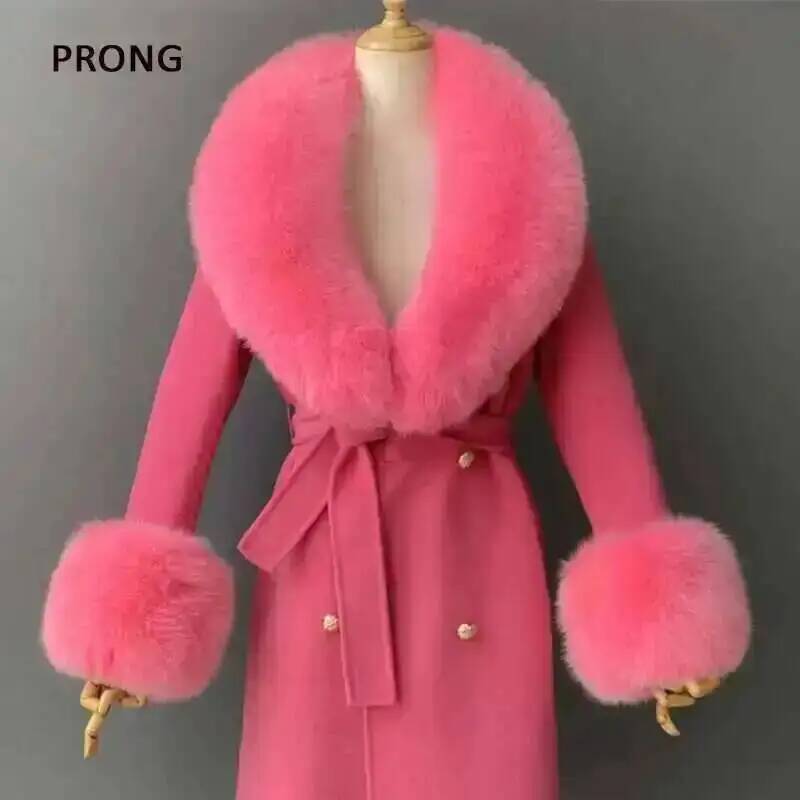 Real Fur Collar And Cuffs Set  - Women'S Winter Accessories Set ulasan dan harga