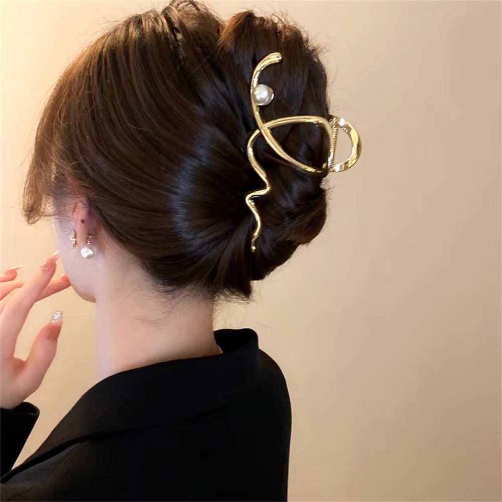 Big Wave Pearl Hair Pin Metal  - Women'S Accessories Gift Ideas ulasan dan harga