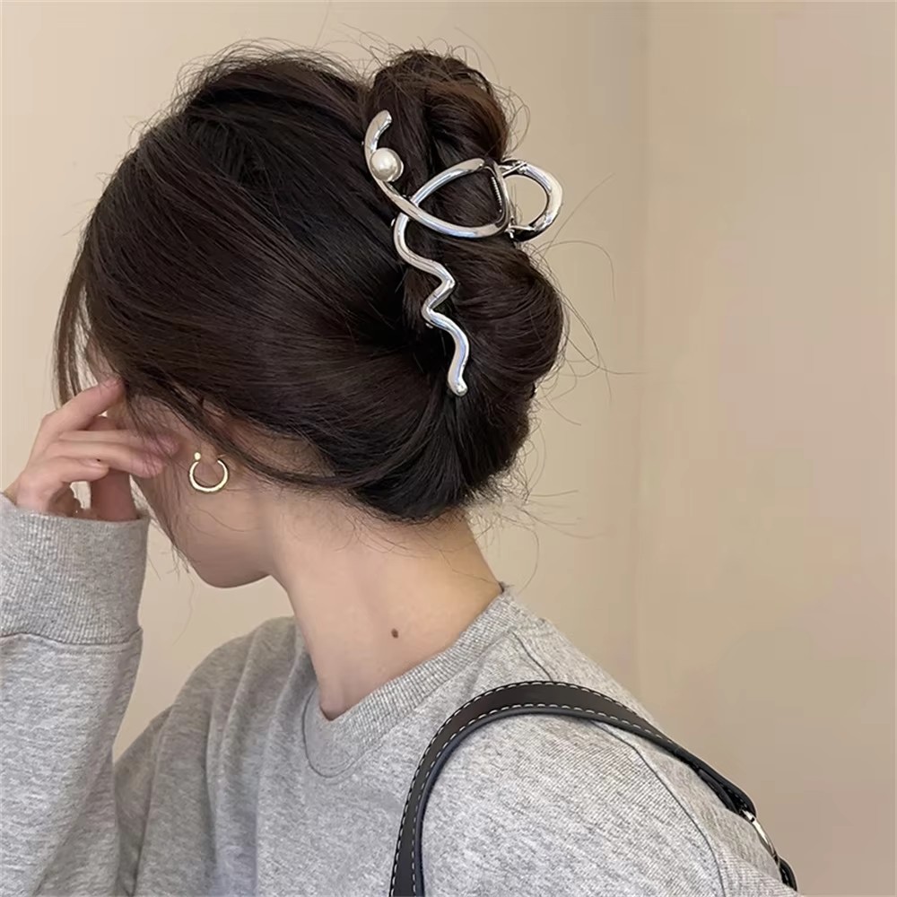 Big Wave Pearl Hair Pin Metal  - Women'S Accessories Gift Ideas ulasan dan harga