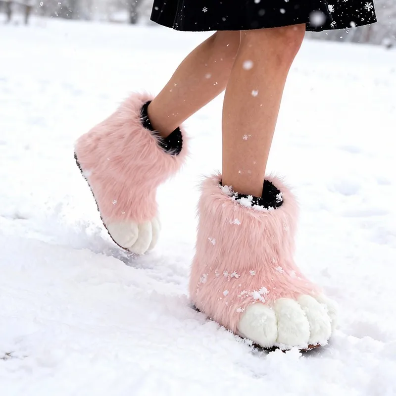1Pair Fursuit Feet Paw Shoes K - Women'S Winter Accessories Set ulasan dan harga