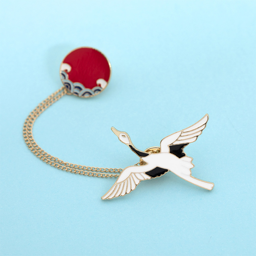 Chinese Style Crane Brooch Pin - Women'S Accessories Gift Ideas ulasan dan harga