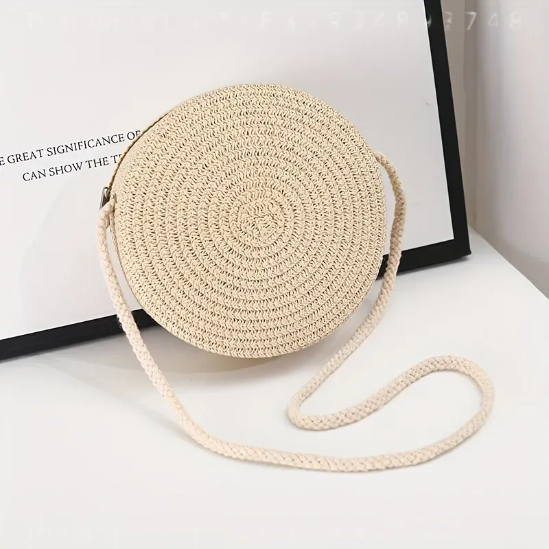 Round Woven Rattan Crossbody B - Women Accessories Bag ulasan dan harga